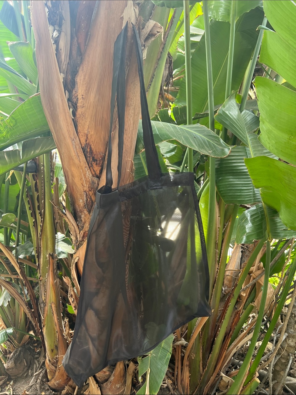 Sheer Black poly Tote Bag